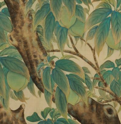 Nakamura Daizaburo urtledoves in a Peach Tree Nakamura Daizaburo