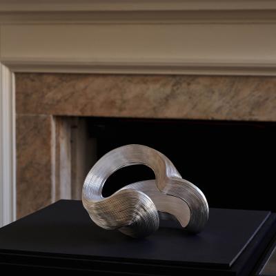Nan Nan Liu Contemporary abstract silver sculpture by Nan Nan Liu
