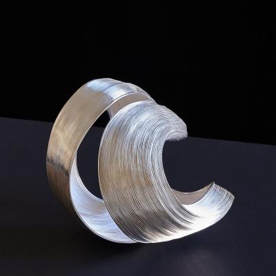 Nan Nan Liu Contemporary abstract silver sculpture by Nan Nan Liu