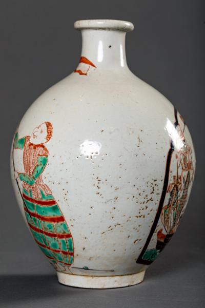 Nanban Tokkuri Ceramic Saki Bottle