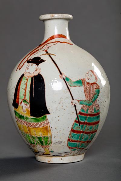 Nanban Tokkuri Ceramic Saki Bottle