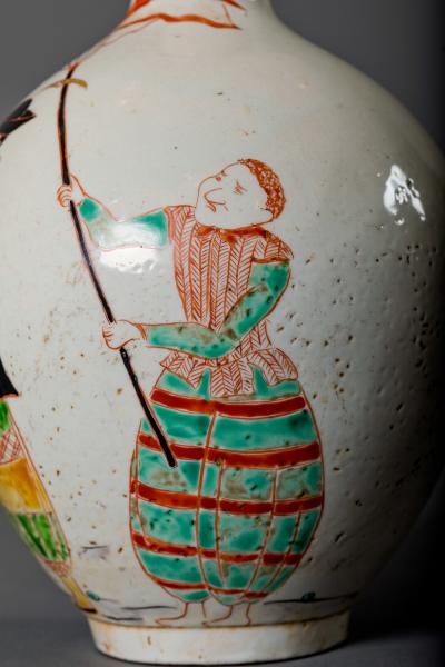 Nanban Tokkuri Ceramic Saki Bottle