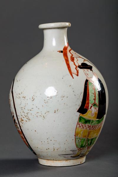 Nanban Tokkuri Ceramic Saki Bottle