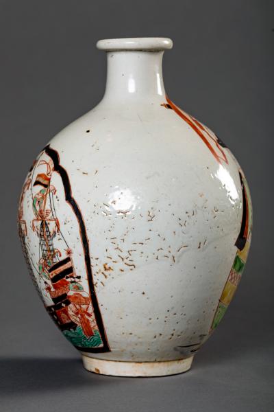 Nanban Tokkuri Ceramic Saki Bottle