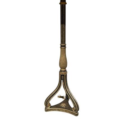 Nancy Corzine 1990s Regency Style Nancy Corzine Black Gold Floor Lamps a Pair