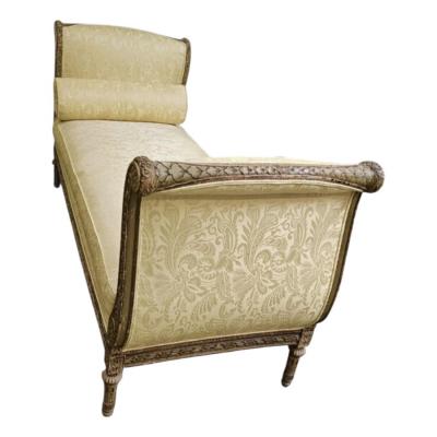 Nancy Corzine Antique Louis XV Style Chaise Lounge Daybed W Nancy Corzine Matelass Fabric