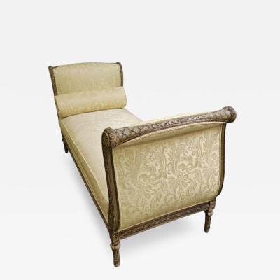 Nancy Corzine Antique Louis XV Style Chaise Lounge Daybed W Nancy Corzine Matelass Fabric