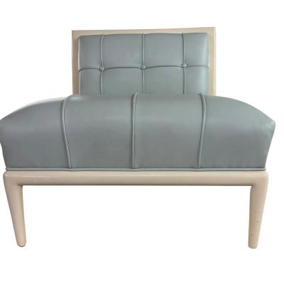 Nancy Corzine Modern Nancy Corzine Light Blue Leather Slipper Chair