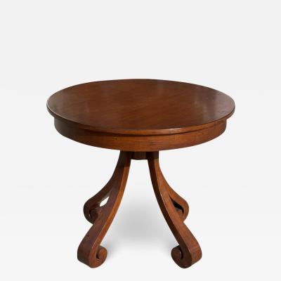 Nancy Corzine Modern Nancy Corzine Mahogany Scroll End Table