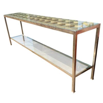 Nancy Corzine Modern Nancy Corzine Silver Gilt Metal Delmonaco Console Table