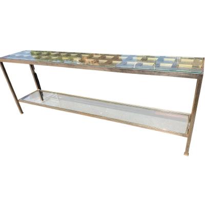 Nancy Corzine Modern Nancy Corzine Silver Gilt Metal Delmonaco Console Table