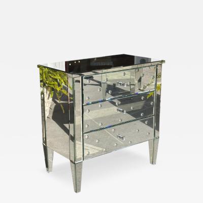 Nancy Corzine Nancy Corzine Convex Circle Mirrored Nightstand