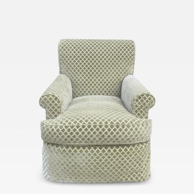 Nancy Corzine Nancy Corzine Fully Upholstered Cut Velvet Club Chair 1 of 2