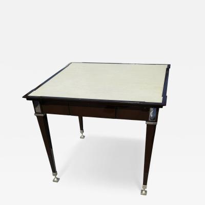 Nancy Corzine Nancy Corzine Marchand French Mahogany Leather Game Table