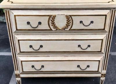 Nancy Corzine Nancy Corzine Neoclassical Three Drawer Commode Nightstand