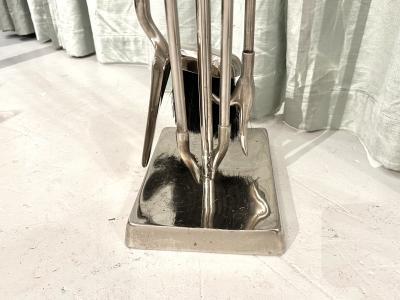 Nancy Ruben Nickel Plated Fire Tool Set by Nancy Rubern