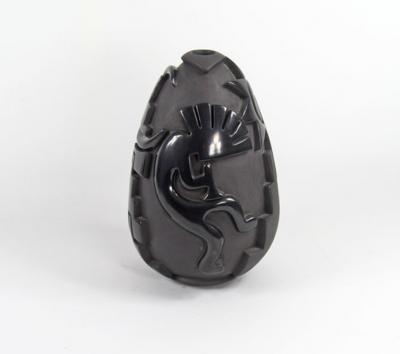 Nancy Youngblood Lugo Santa Clara incised vase with kokopelli design