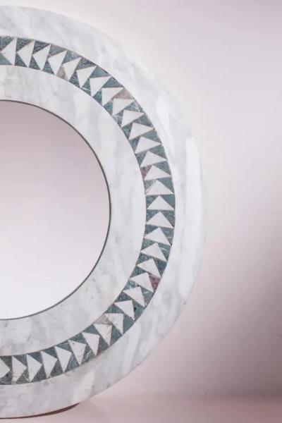 Nanda Vigo Nanda Vigo Lady Placidia marble mirror by Glas Italia Italy 1992