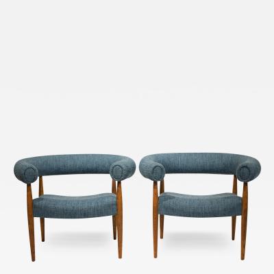 Nanna Ditzel Nanna Ditzel 1923 2005 pair of iconic Ring chairs 1958 for S ren Willadsen