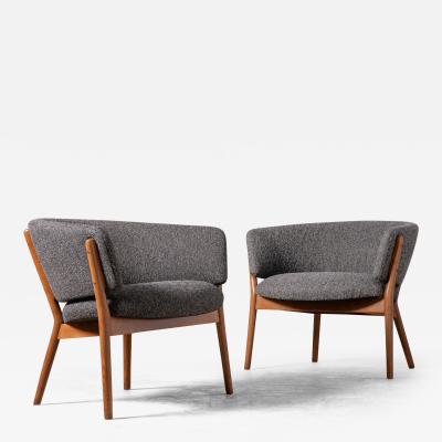 Nanna Ditzel Nanna Ditzel Classic Vintage Scandinavian Model 83 Armchairs in Oak 1950s