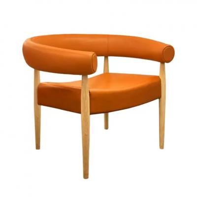 Nanna Ditzel Nanna Ditzel Pair of Ring Chairs in Cognac Color Leather