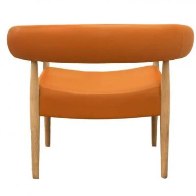 Nanna Ditzel Nanna Ditzel Pair of Ring Chairs in Cognac Color Leather