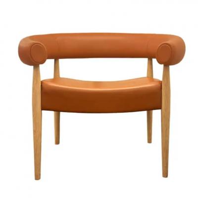 Nanna Ditzel Nanna Ditzel Pair of Ring Chairs in Cognac Color Leather