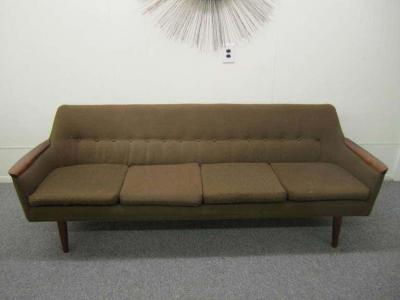 Nanna Ditzel Nanna Ditzel Style Four Seat Sculptural Teak Sofa Mid Century Danish Modern