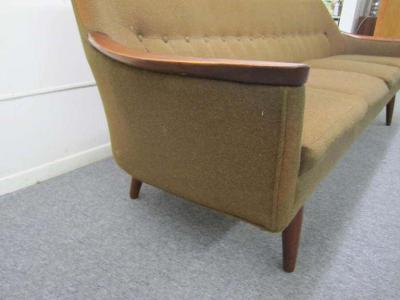 Nanna Ditzel Nanna Ditzel Style Four Seat Sculptural Teak Sofa Mid Century Danish Modern