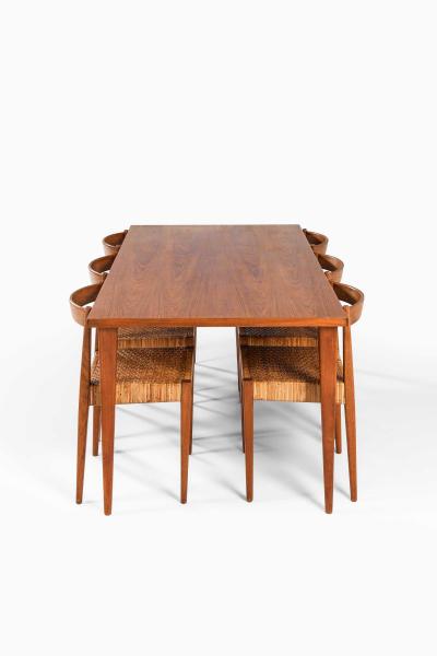 Nanna Ditzel Nanna Ditzel Teak Cane Dining Set by Poul Kolds 1950s