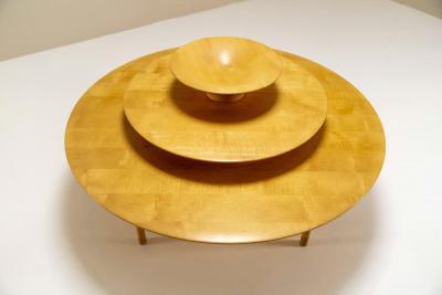 Nanna Ditzel Rare Nanna Ditzel Coffee Table in Maple Wood for BRDR Kruger Denmark 1980s