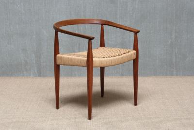 Nanna Ditzel Sculptural Nanna Ditzel Teak Armchair Model 113 Kolds Savvaerk Denmark 1950s