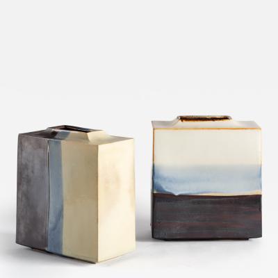 Nanni Valentini Pair of ceramic vases by Nanni Valentini for Ceramiche Arcore