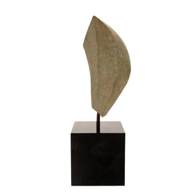 Naomi Feinberg Naomi Feinberg Lithic Sculpture In Green Italian Granite 1970s
