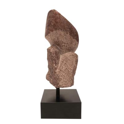 Naomi Feinberg Naomi Feinberg Morceau Sculpture In Red Italian Marble 1977 Signed and Dated 