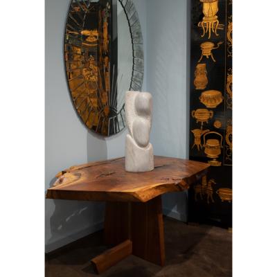 Naomi Feinberg Naomi Feinberg Tranquillo Sculpture In Grey Italian Marble 1970s