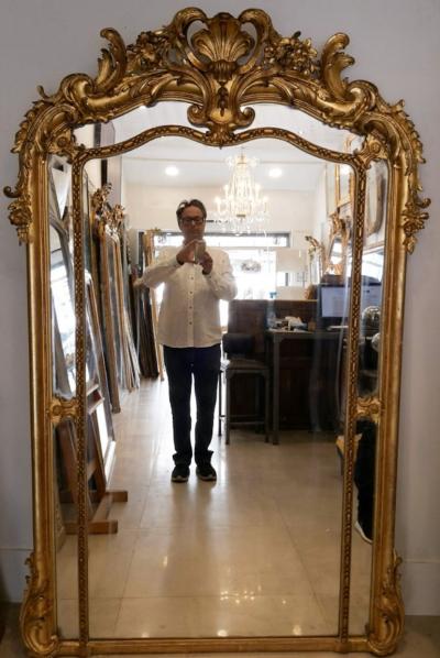 Napolean III Paraclose Gilt Mirror