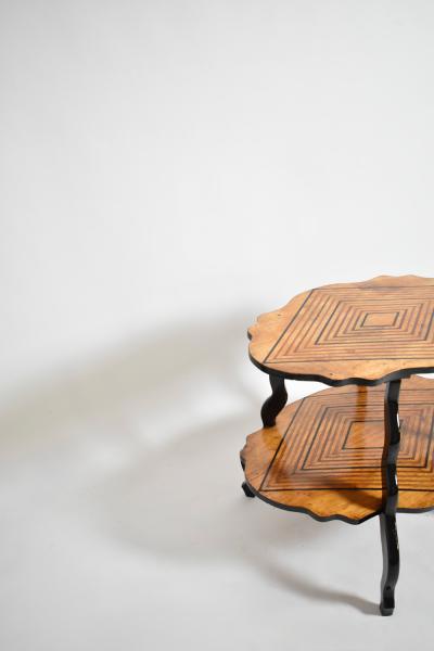 Napoleon 3 diamond pattern side table XIXth c 
