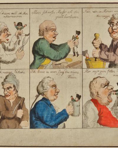 Napoleon Cartoon Germany circa 1820
