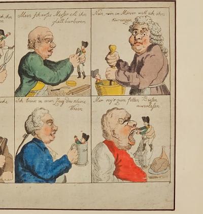Napoleon Cartoon Germany circa 1820