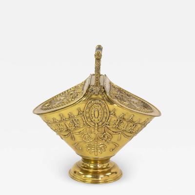 Napoleon III Brass Coal Scuttle French Circa 1870 