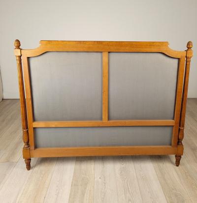 Napoleon III Carved Beechwood Louis XVI Style Bed France circa 1880