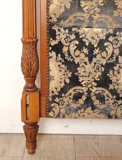 Napoleon III Carved Beechwood Louis XVI Style Bed France circa 1880