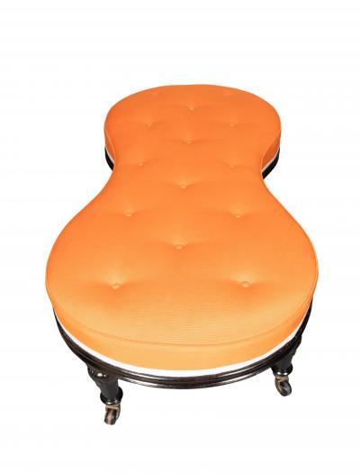 Napoleon III Ebonized Hourglass Shaped Bench