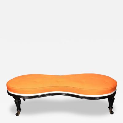 Napoleon III Ebonized Hourglass Shaped Bench