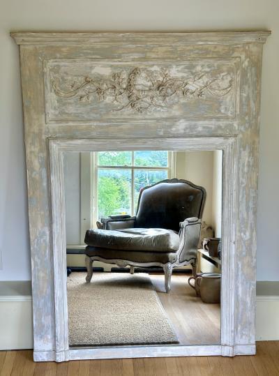 Napoleon III French Louis XVI Style Trumeau Mirror