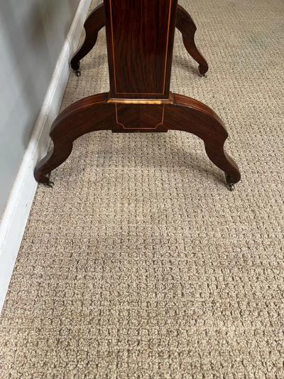 Napoleon III French Travel Fall Front Desk in Rosewood and Boxwood Veneer 1860s