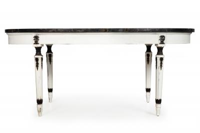 Napoleon III Ovular Dining Table with Nero Portoro Marble Top