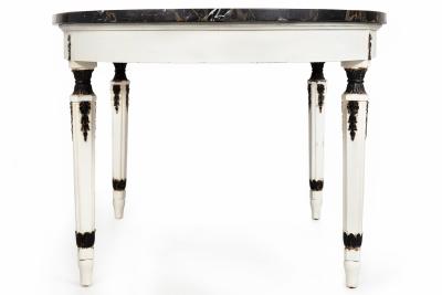 Napoleon III Ovular Dining Table with Nero Portoro Marble Top