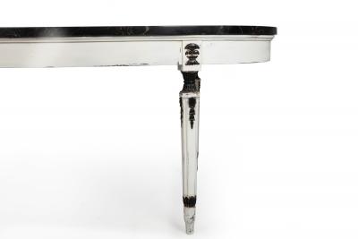 Napoleon III Ovular Dining Table with Nero Portoro Marble Top